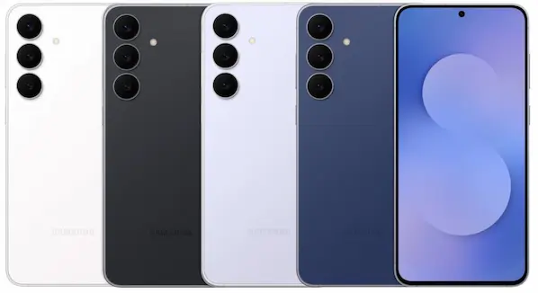 مجموعة من أجهزة Samsung Galaxy S25 FE بالوان مختلفة