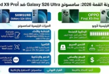 مقارنة بين هاتف S26 Ultra و هاتف Find X9 Pro